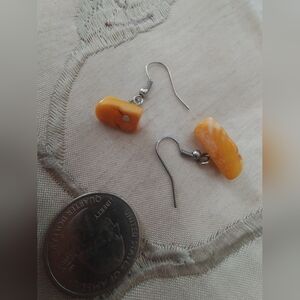 Elegant Orange Dangle Earrings